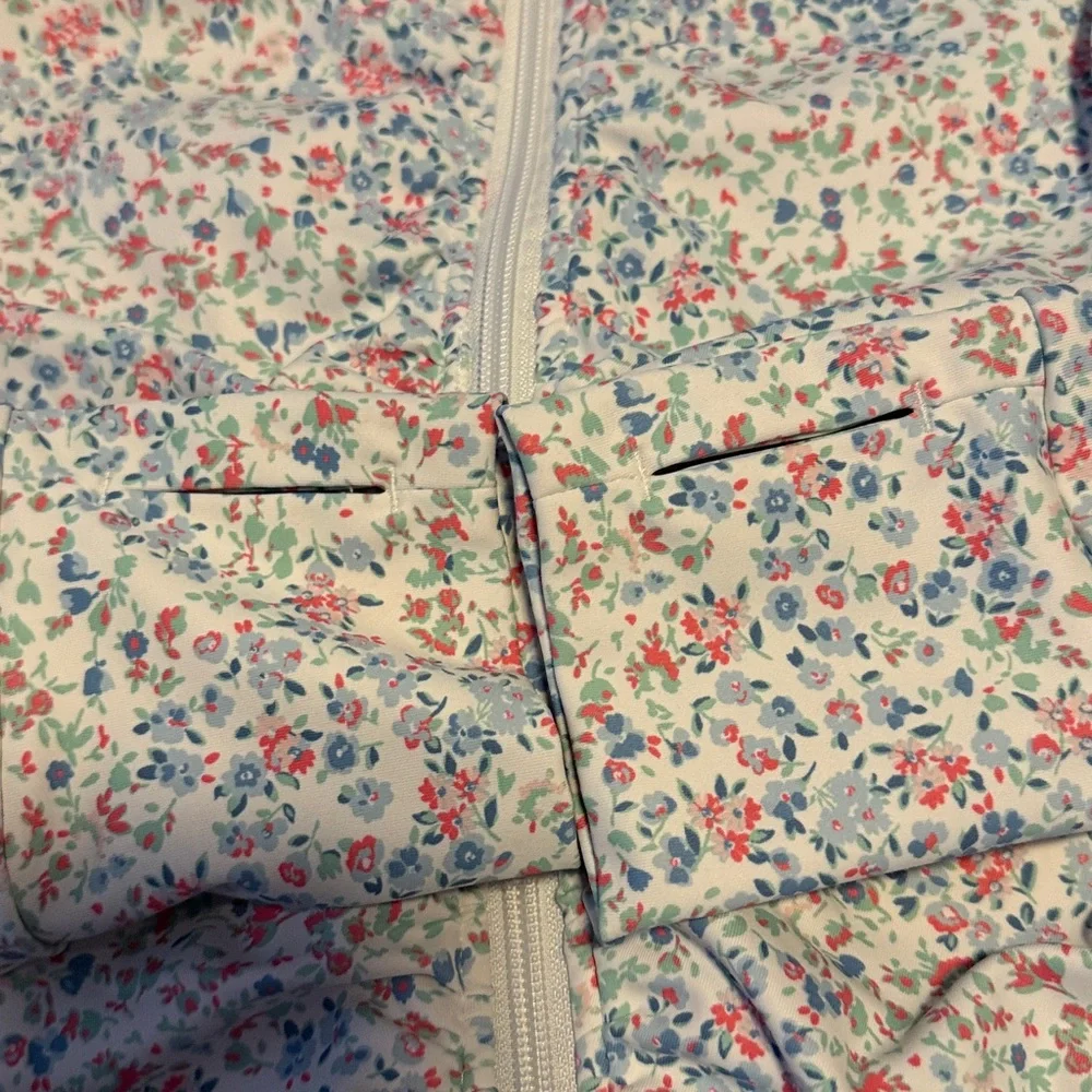 abercrombie kids White Jacket with Pink and Blue Floral Print